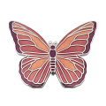Custom Zinc alloy Metal soft enamel Purple Butterfly lapel pin